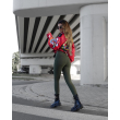 Legginsy modelujące / wysoki stan / PRĄŻKI OLIVKA / XS - S - M - L - XL